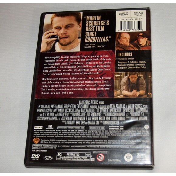 The Departed DVD (Single-Disc Widescreen Edition) Martin Scorsese Film - Picture 2 of 3